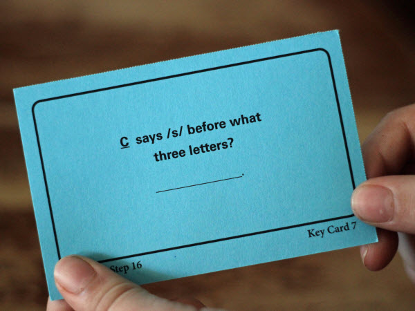 Review Key Card with spelling rule question