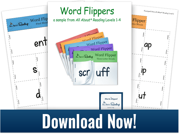 Word Flippers from Levels 1-4 3-page spread