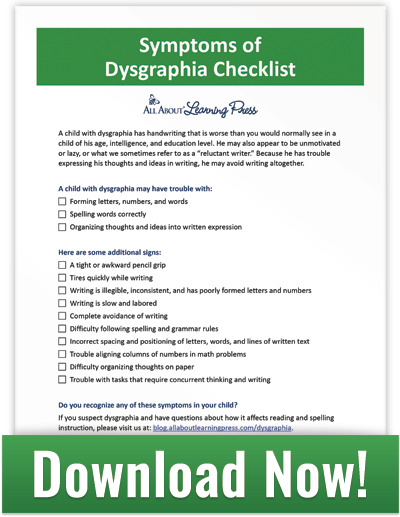 Symptoms of Dysgraphia Download