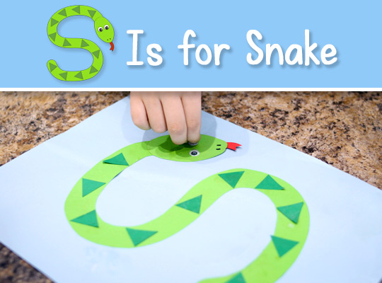 title graphic for S Is for Snake ABC Craft