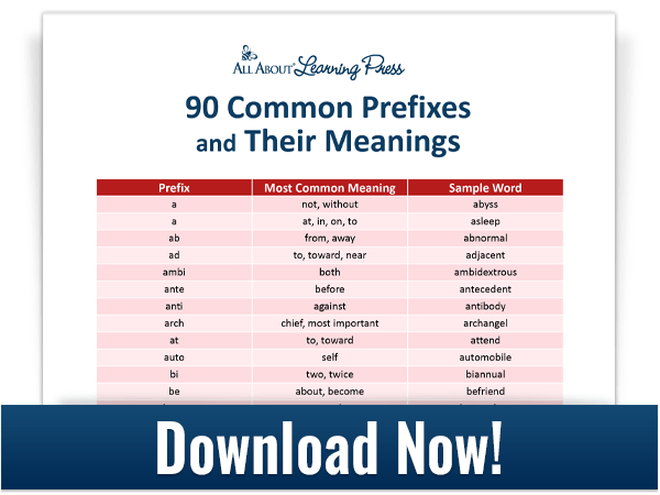 click to download a list of 90 common prefixes