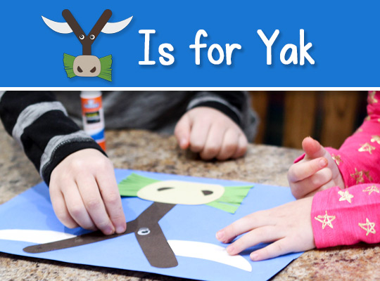 Y Is for Yak craft title graphic