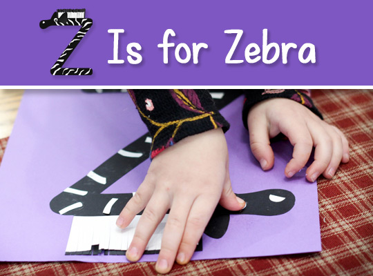 Z Is for Zebra craft title graphic