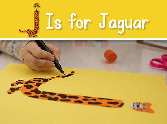 j is for jaguar lowercase j craft graphic