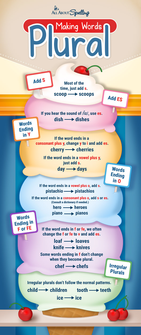 Spelling Rule for Making Words Plural poster