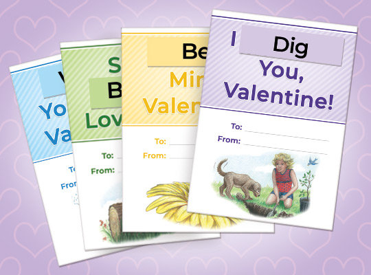 set of printable valentine cards with puns