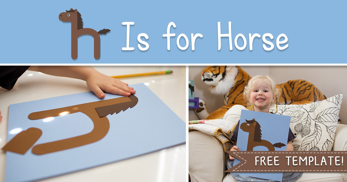 H Is For Horse Printable Template