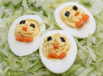 Easter chicks deviled eggs