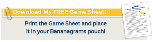 Download your Bananagrams Game Sheet