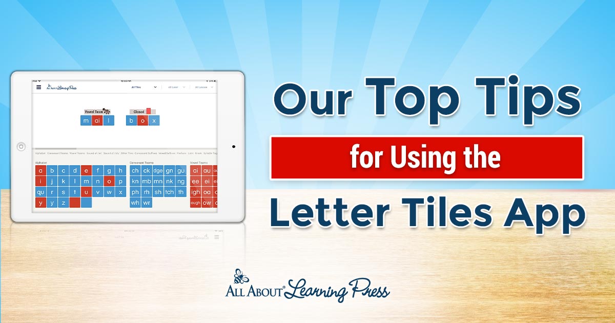 Our Top Tips For Using The Letter Tiles App Video Demo