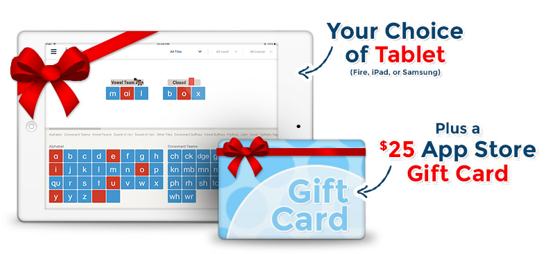 Giveaway for a tablet and $25 app store gift card
