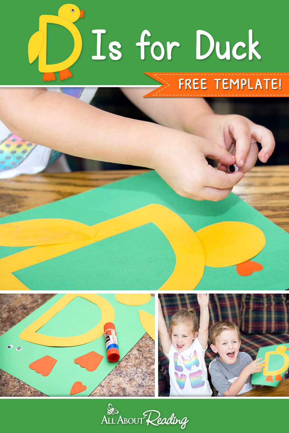 Printable Letter D Craft D is for Duck (FREE Download)