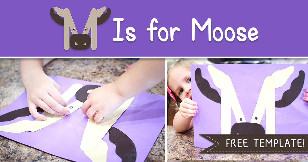 Printable Letter M Craft M is for Moose (FREE Download)
