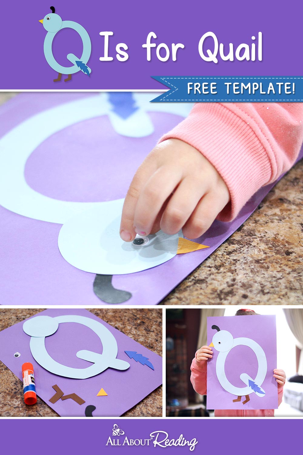 Printable Letter Q Craft Q is for Quail (FREE Download)