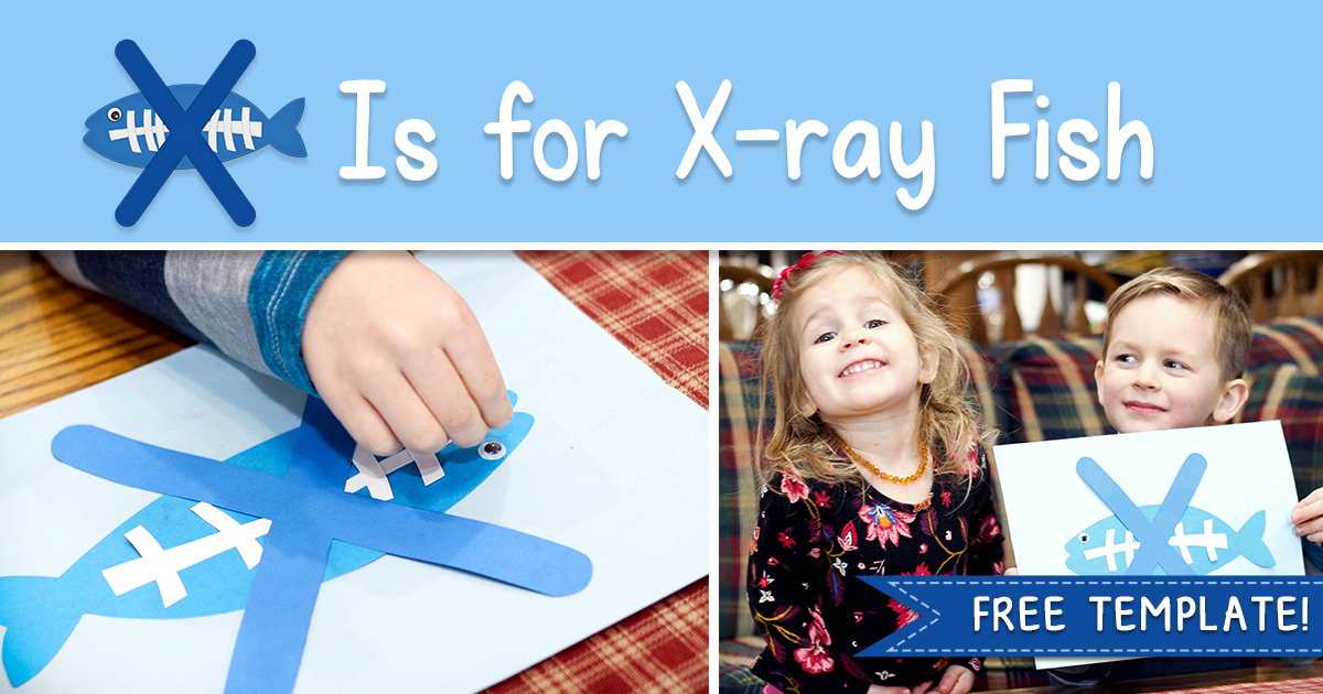 printable letter x craft x is for x ray fish free download