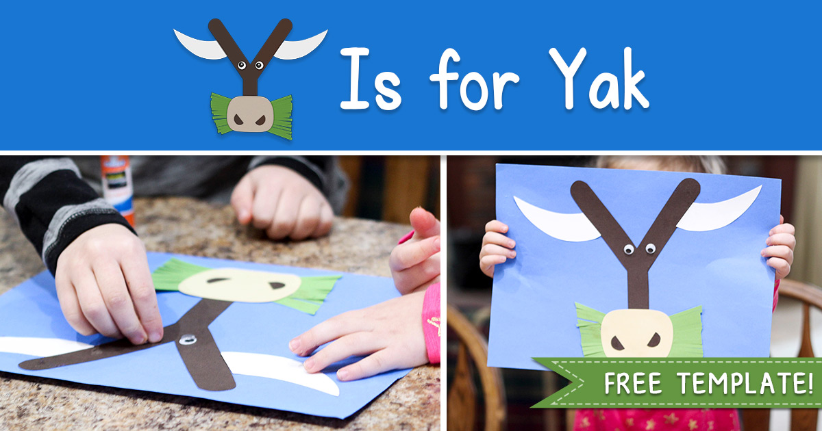 Printable Letter Y Craft - Y is for Yak (FREE Download)