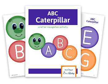 3-page spread of ABC Caterpillar activity download