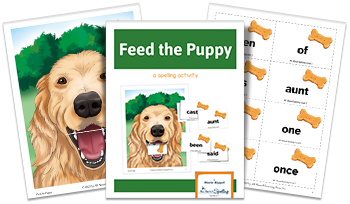 Feed the Puppy - a spelling activity