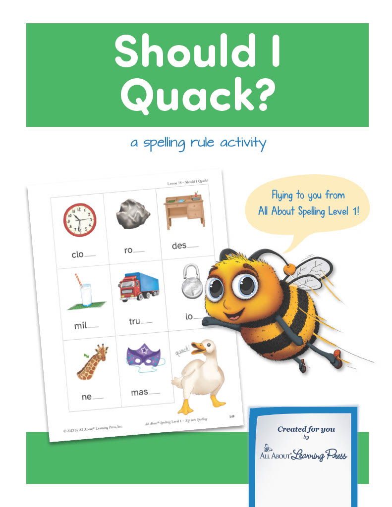 Should I Quack? a spelling rule activity