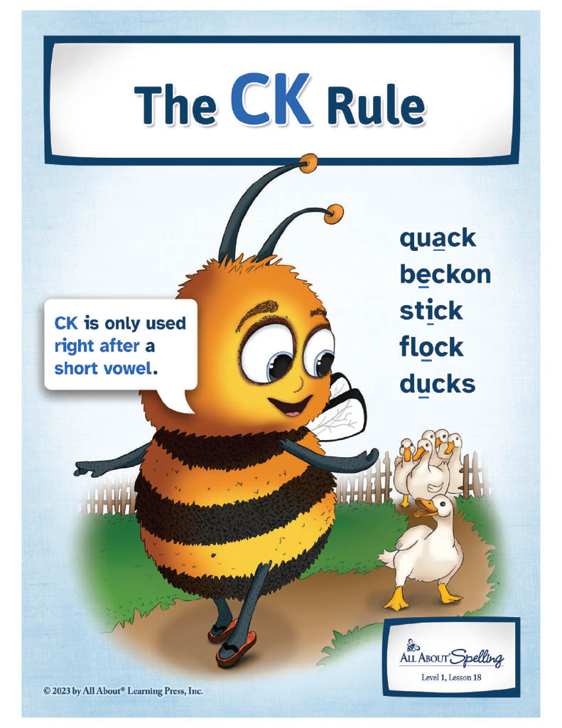 The CK Rule spelling rule poster